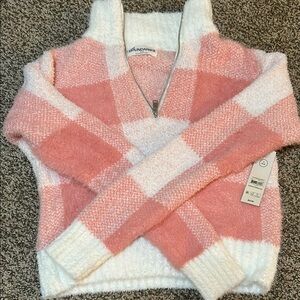Pink and White Sweater by